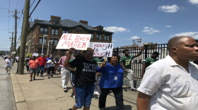 About 100 people participtated in a march against violence Thursday in Over-the-Rhine.