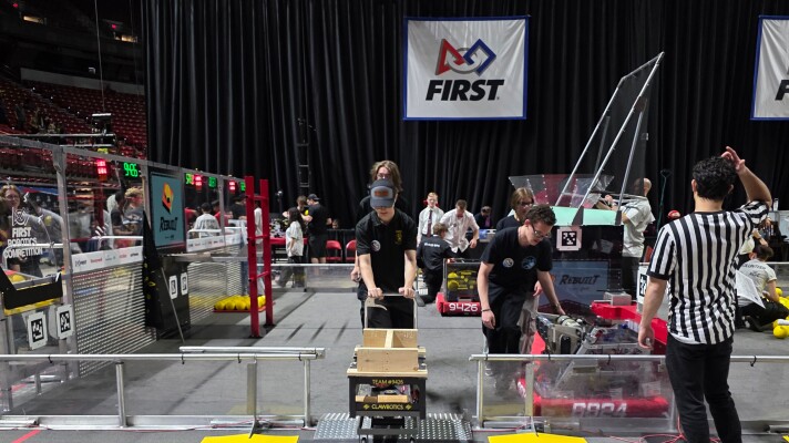 In early April at the Thomas & Mack Center in Las Vegas, student teams gathered to prepare for competition.