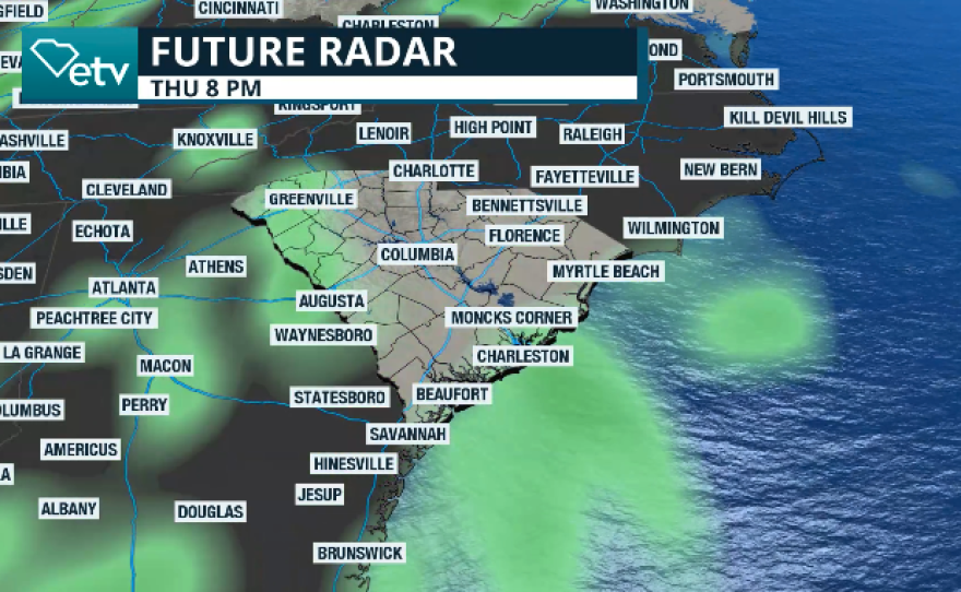 Future track stays active with the chance for showers and storms lingering through the end of the week. 