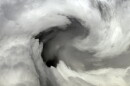 Blurred Whirlwind in Stormy Clouds
