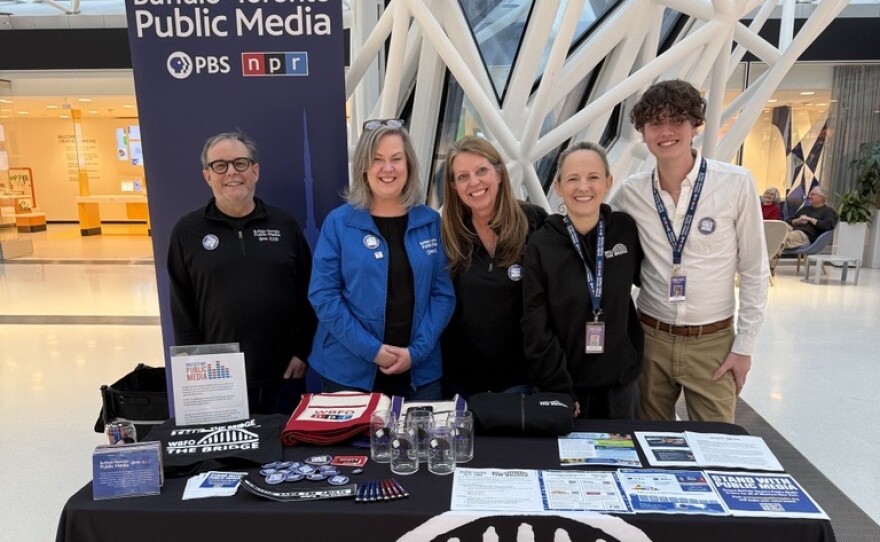 Photo of BTPM staff at the AKG for Protect My Public Media Day. 