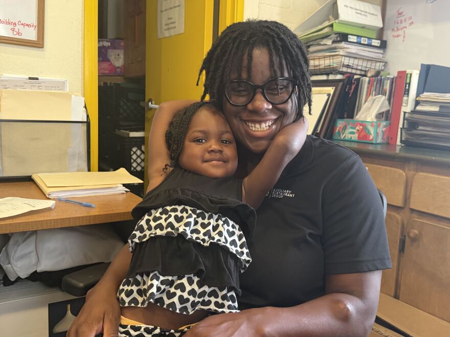 Grandmother and granddaughter