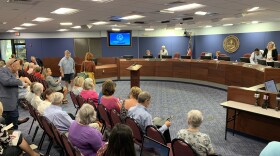 Superintendent Todd Bowden faced calls to resign at a packed Sarasota School Board meeting earlier this month. Kerry Sheridan/WUSF