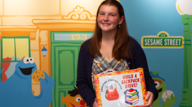 Annie McIntyre, 16, a junior at Scranton Prep, collected 55 backpacks and hundreds of school supplies to donate to three Lackawanna County school districts.