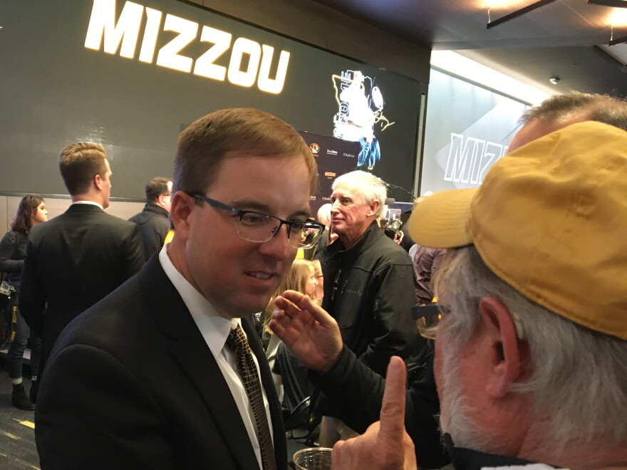 Eliah Drinkwitz meets with the MU fans after the news conference.