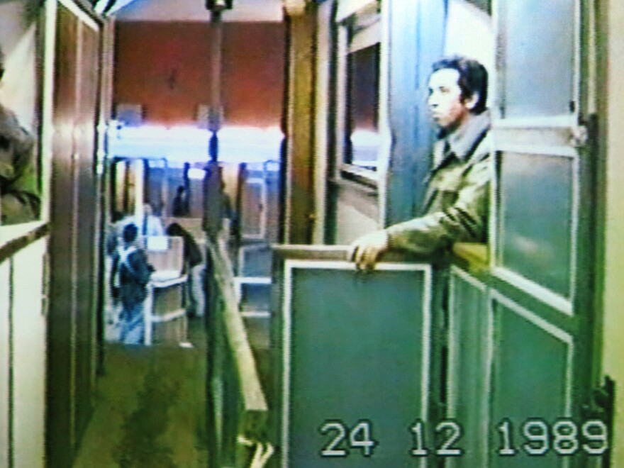 Video footage of passport control — staffed by the notorious East German Stasi — when the Palace of Tears was a functioning border crossing between East and East.