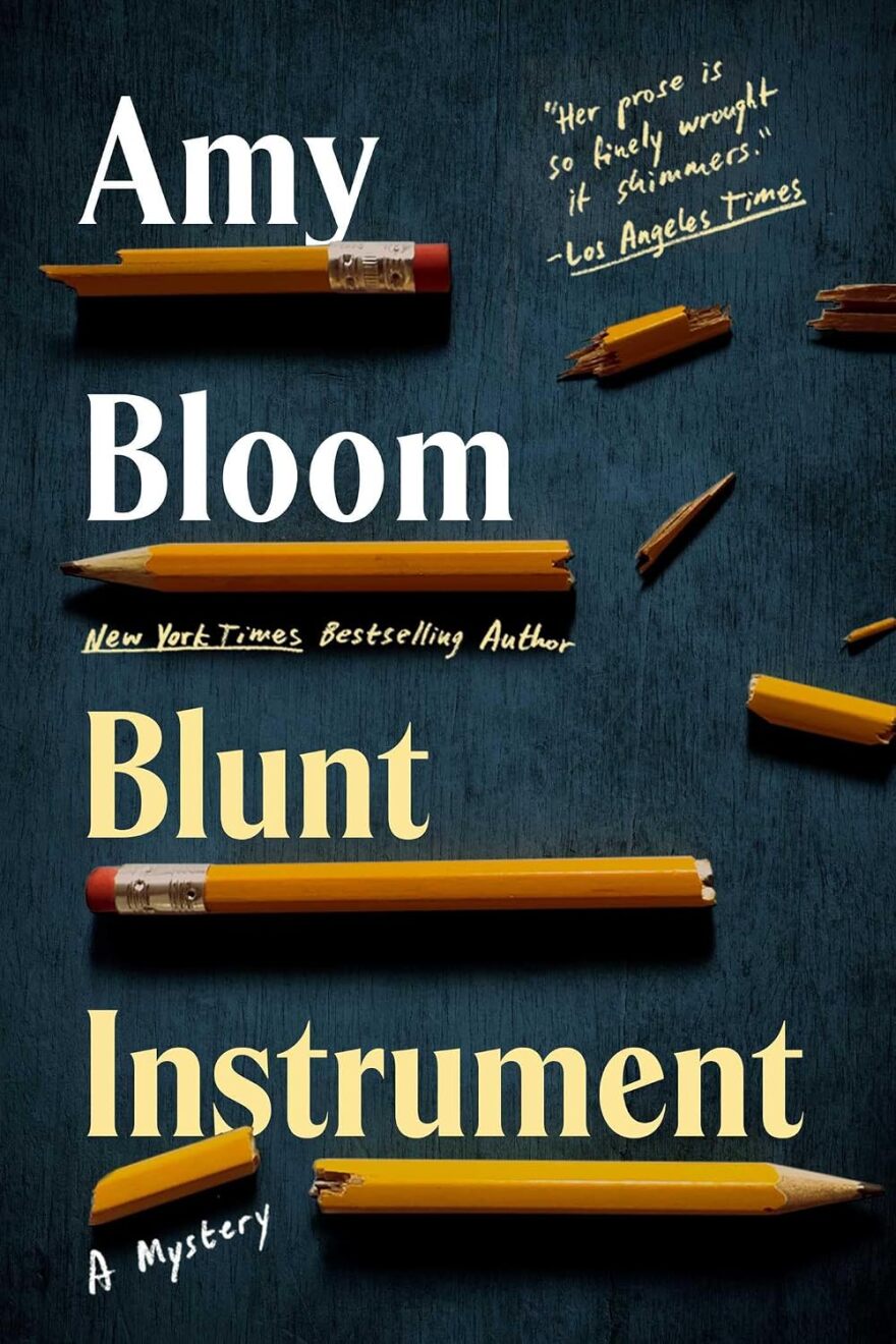 a book cover that says "blunt instrument" and shows a broken pencil