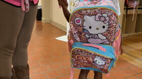 Girl's First Day at ASU Zeila Stephens Early Childhood Center