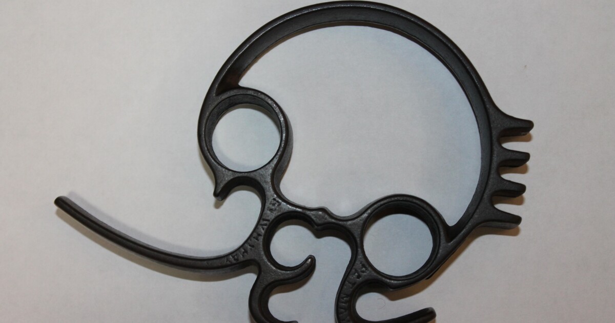 A pie crimper, a meat tenderizer, and a pair of brass knuckles?