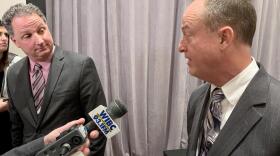 The Indiana House Republican caucus – led by Speaker Todd Huston (R-Fishers), left – seems to be a different page over tax cuts in 2022 than the Senate Republican caucus, led in part by Sen. Mark Messmer (R-Jasper), right.