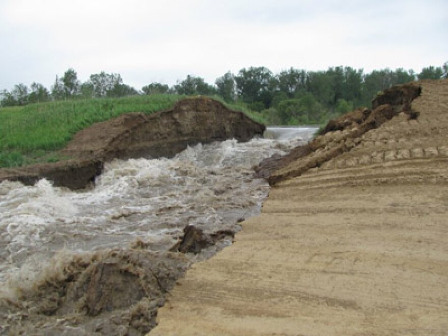 A view of the levee break in Atchison County, Mo. on June 13.