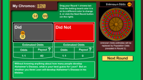 "DNA Roulette," designed by MSU professor Carrie Heeter, helps players learn about the probabilities of genetics.