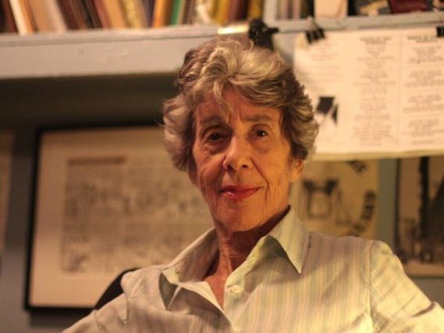 Lorraine Gordon, backstage at her club, the Village Vanguard in New York City. Gordon died on Sunday at age 95.