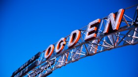 Sign welcoming vehicles into the city of Ogden, UT