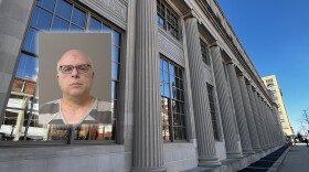 Former state Sen. Sam McCann’s federal corruption trial continued in Springfield Wednesday. The onetime Republican and third-party candidate for governor is pictured in a mugshot after being arrested last week for violating his conditions of pretrial release.