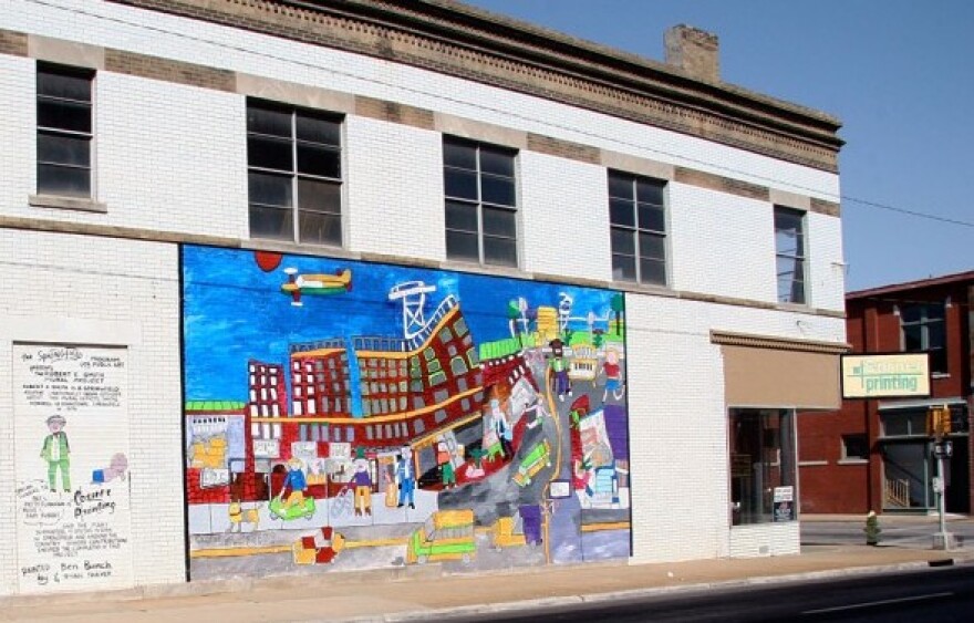 A mural at Walnut and Campbell in Springfield, Mo. that has since been painted over.
