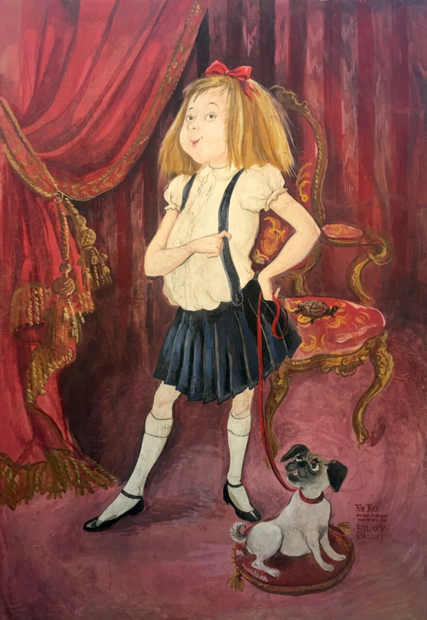 This 1956 painting by Hilary Knight hung in the Plaza Hotel before it disappeared in 1960.