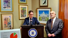 GOP Leader Chippendale with Rep. Richard Fascia (R-Johnston).
