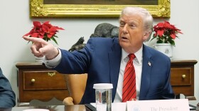 President Donald Trump speaks during a roundtable in the Roosevelt Room of the White House, Wednesday, Dec. 10, 2025, in Washington. 