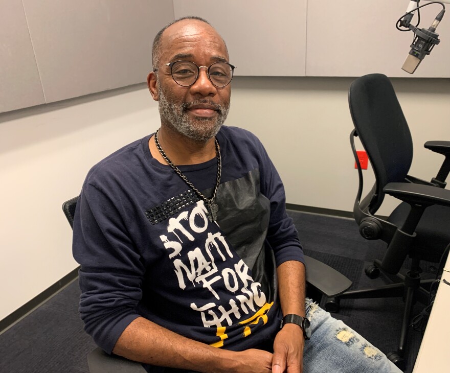 Ronald Young sits for a portrait in the St. Louis Public Radio studios.