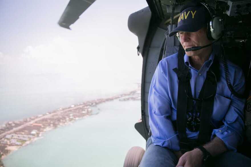 Governor Scott surveying damage in the Keys.