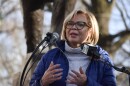 Charlotte Mayor Vi Lyles speaks at a Martin Luther King Jr. wreath-laying ceremony in Marshall Park on Jan. 15, 2023.
