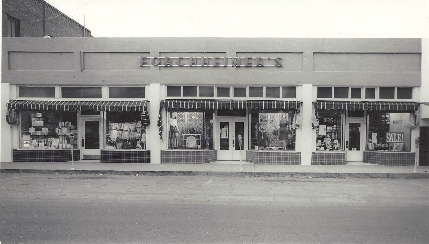 An undated image of the now destroyed building in Alpine. From the early 1920s through the late 1960s, the building housed a single retail store.