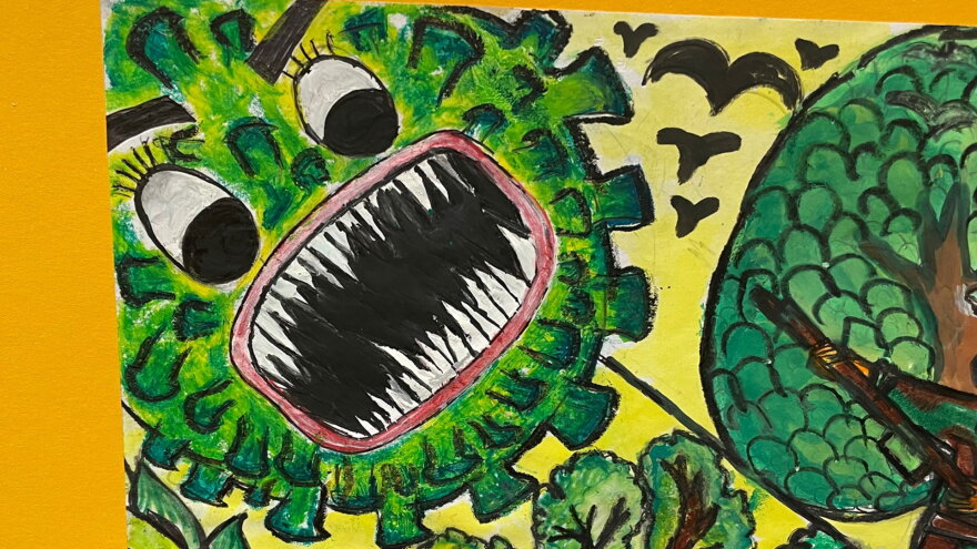 Self-portraits virus close up
