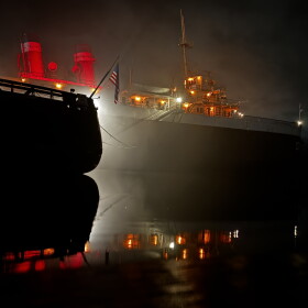 S.S. City of Milwaukee transformed into Manistee's Ghost Ship (Courtesy: The Society for the Preservation of the S.S. City of Milwaukee)