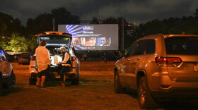 FILE - Filmgoers attend the "Nomadland" screening at the Queens Drive-In at the New York Hall of Science during the 58th New York Film Festival in New York on Sept. 26, 2020. After a historic season, winter is coming at the drive-in. Summer and early fall have seen the old drive-in transformed into a surprisingly elastic omnibus of pandemic-era gathering. Red-carpet premieres that would normally consume Lincoln Center uprooted to drive-ins.