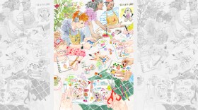 Illustrated analog art making class.