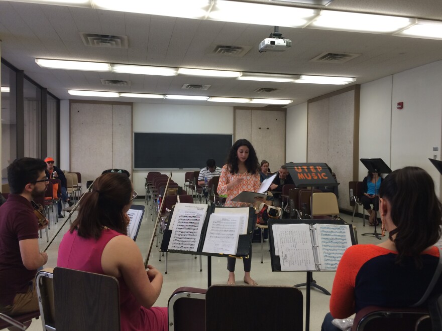 Andrea Shaheen is a professor in the music department of the University of Texas at El Paso. She leads the Middle Eastern ensemble Layali Al-Sham, which means Damascus Nights.