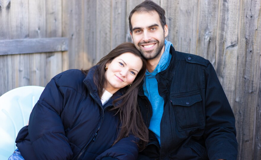 Picture of couple posing for a picture 