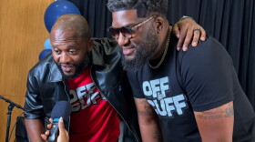 Terrance "Wolfgang" Baldwin and Pastor Lee B. Walker Jr. podcasts host at Cuts and Conversations