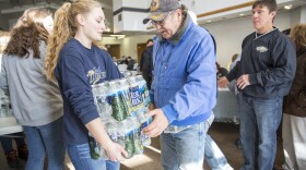 Thirty-three students from Bald Eagle Area High School volunteered to help distribute bottled water to residents of the Snowshoe area. 