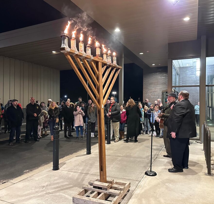 Jews from Temple Israel, B'nai B'rith and Congregation Ohav Zedek celebrate Hanukkah with the yearly Mayrutz Run.