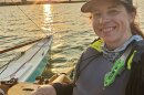 Tyanna Zehms takes a selfie aboard her boat, "Sweet Creature."