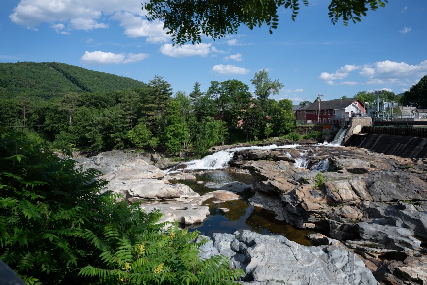 The glacial potholes in Shelburne Falls, Mass., along the Deerfield River in June 2024.