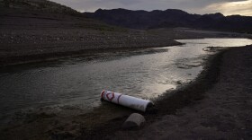 Water levels at Lake Mead, the largest reservoir on the Colorado River, have fallen to record lows. (AP Photo/John Locher)