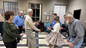 Square dancers enjoy the fellowship and fun on a Saturday evening.