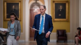 Sen. Ron Wyden, D-Ore., walks to the chamber during votes on the immigration enforcement funding package, at the Capitol in Washington, Thursday, June 4, 2026.