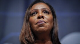FILE - New York State Attorney General Letitia James speaks during the New York State Democratic Convention on Feb. 17, 2022, in New York. New York’s attorney general sued former President Donald Trump and his company on Wednesday, Sept. 21, 2022, alleging business fraud involving some of their most prized assets, including properties in Manhattan, Chicago and Washington, D.C. (AP Photo/Seth Wenig, File)