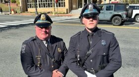 Lenox, Massachusetts Police Chief Stephen O'Brien (L).