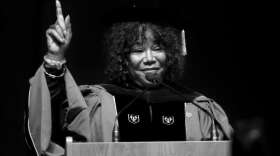Ruby Bridges delivers commencement address at Rhode Island College in 2019. (Courtesy)