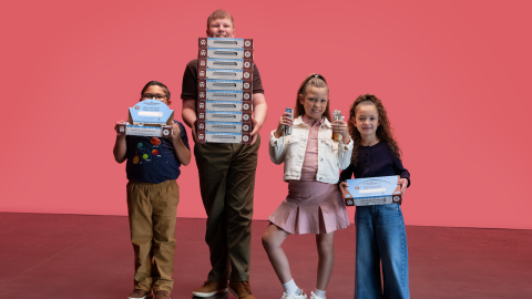Sisters Makaela, 9, and Kameryn, 7, De La Garza (both right) are featured as "Reign Makers" in World's Finest Chocolate's "Let Them Reign" national campaign. The girls are among the brand's top sellers in the country.