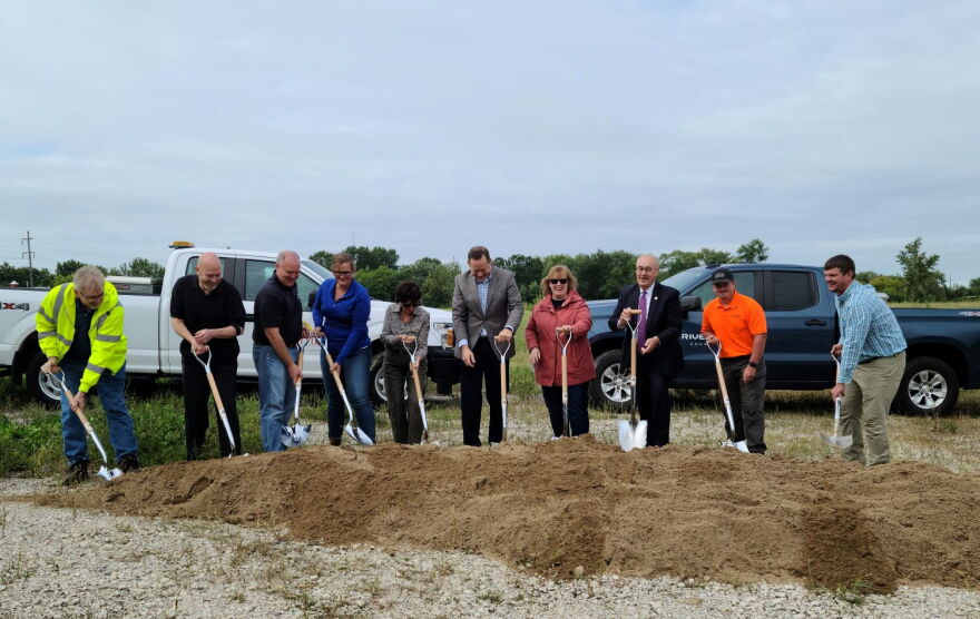 Macomb city officials and representatives from engineering firms held a groundbreaking ceremony Wednesday morning for the city's new water plant. “You should see some earth movers out here next week,” said Public Works Director Alice Ohrtmann.