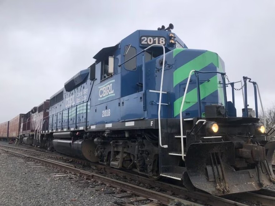 A freight train with Coos Bay Rail Line arrives in West Eugene. Port of Coos Bay officials say once an intermodal facility is developed, they expect 12 trains a day will travel between the two cities.