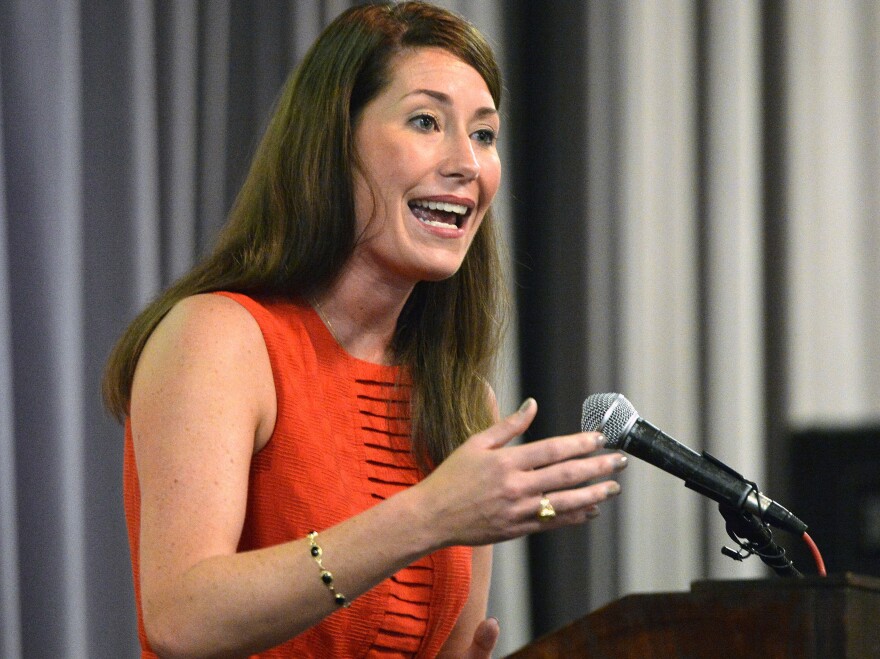 Democrat Alison Lundergan Grimes is running for Senate in Kentucky against Minority Leader Mitch McConnell.