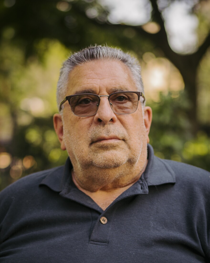 Dr. Lawrence D. Mass, who wrote for the <em>New York Native</em> magazine, poses for a portrait at Union Square Park in Manhattan on May 18, 2021.