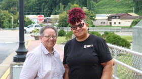 Southeast Kentucky African American Museum and Cultural Center's Executive Director Emily Hudson and Lead Researcher Sandra Jones, seen in downtown Hazard on August 26, 2026, have been working on the Stories behind the Quilt program for five years. The newest iteration honors historical moments and figures from the United States' 250 years.